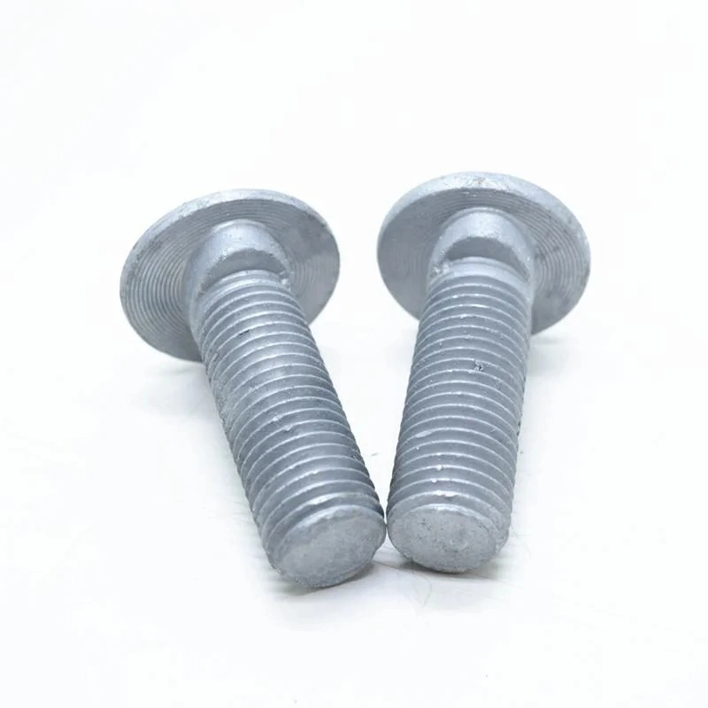 Factory Supplied Galvanized Carbon Steel Hex Guardrail Splice Bolts and Nut